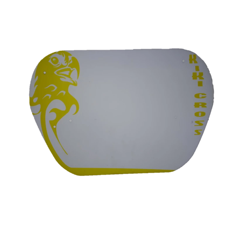 BMX Plaque De Guidon Fond Blanc Décoration Jaune 1 BMX Plaque De Guidon Fond Blanc Décoration Jaune